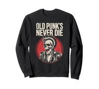 Il vecchio punk non muore mai scheletro ribelle Felpa