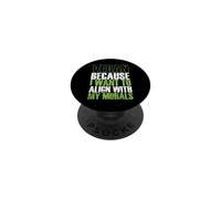 Il vegano si allinea con la mia morale PopSockets PopGrip Adesivo