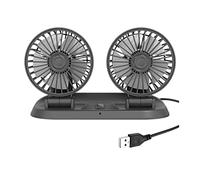 Il Ventilatore Pieghevole A Doppia Testa For Auto Può Ruotare Girare La Creativa 5v 12v 24v All'interno Del Piccolo Creativo Vento Forte(Black)