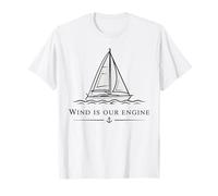 Il Vento è Il Tuo Motore a Vela Divertente Capitano Marinaio Yacht Barca Maglietta