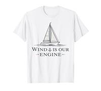 Il Vento è Il Tuo Motore a Vela Divertente Capitano Marinaio Yacht Barca Maglietta