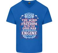 Il Vento Nei Tuoi Capelli Divertente Biker Moto Maglietta In Cotone A V Per Uomo