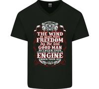 Il Vento Nei Tuoi Capelli Divertente Biker Moto Maglietta In Cotone A V Per Uomo