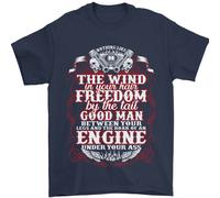 Il Vento Nei Tuoi Capelli Divertente Biker Motorbike Uomo T-Shirt 100% Cotone