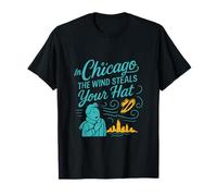 Il Vento Vintage degli Anni '80 di Chicago Ruba Il Tuo Cappello Maglietta