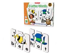 Il viaggio dell'apprendimento: Abbina! - Parole di 3 lettere - Puzzle di ortografia per bambini dai 3 ai 5 anni. Impara a leggere con materiali d