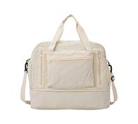 Il viaggio pratico del tessuto di Oxford insacca gli stili di trasporto multipli di progettazione pieghevole bagnata ed asciutta della separazione per la borsa portatile di viaggio di breve, Beige