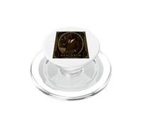 Il vicino gatto nero Art Deco Murder Mystery PopSockets PopGrip per MagSafe