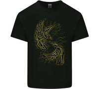 Il Viking Raven Simbolo Odin Ragnar Tribale Uomo Cotone T-Shirt Maglietta