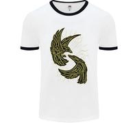 Il Viking Raven Simbolo Odin Ragnar Tribale Uomo Ringer
