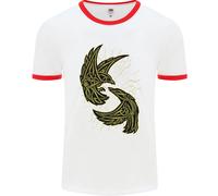 Il Viking Raven Simbolo Odin Ragnar Tribale Uomo Ringer