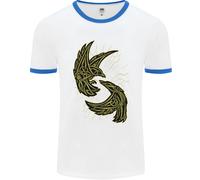 Il Viking Raven Simbolo Odin Ragnar Tribale Uomo Ringer