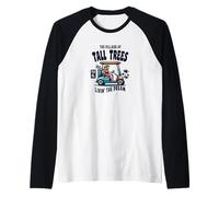 Il villaggio degli alberi alti Golf Cart Design Maglia con Maniche Raglan