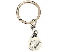 Il Villaggio degli Sposi Portachiavi PADEL in ottone bagnato in ARGENTO - MADE IN ITALY