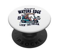 Il villaggio delle acque Edge Golf Cart Design PopSockets PopGrip Adesivo