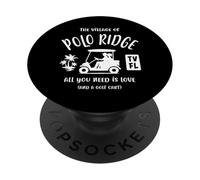 Il villaggio di Polo Ridge TV FL Golf Cart Design PopSockets PopGrip Adesivo