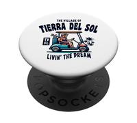 Il villaggio di Tierra Del Sol Golf Cart Design PopSockets PopGrip Adesivo