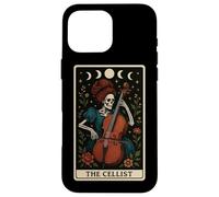 Il violoncellista suonatore di violoncello scheletro Tarocchi Witchy Moon Custodia per iPhone 16 Pro Max