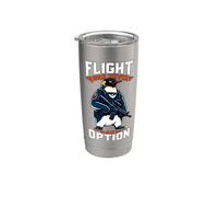 Il volo non è mai stato un"opzione Commando Penguin Soldier Dad Joke Bicchiere termico in acciaio inox doppia parete