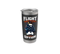 Il volo non è mai stato un"opzione Commando Penguin Soldier Dad Joke Bicchiere termico in acciaio inox doppia parete
