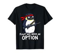 Il Volo Non è mai Stato unopzione Commando Penguin Soldier Dad Joke Maglietta