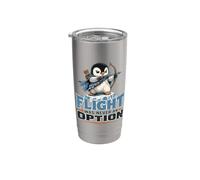 Il volo non è mai stato un'opzione divertente Penguin Archer Bicchiere termico in acciaio inox doppia parete