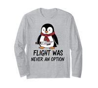 Il Volo Non è mai Stato unopzione Sarcastico Spiritoso Scherzo sui Fan del Pinguino Maglia a Manica