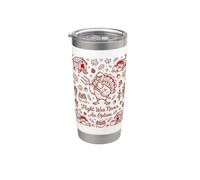 Il volo non è mai stato un'opzione Turchia Ringraziamento Doodle Art Bicchiere termico in acciaio inox doppia parete