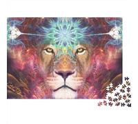 Il volto del leone Puzzle 1000 Pezzi In Cartone Pressato, Un Puzzle Per Gioco Educativo Sfida, Ideale Per Hobby Invernale, Regalo Per Coppie 38x26cm/1000pcs