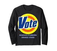 Il Voto Nerd Divertente rimuove la democrazia delle Macchie Arancioni ostinate Maglia a Manica