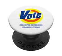 Il voto nerd divertente rimuove la democrazia delle macchie arancioni ostinate PopSockets PopGrip Adesivo