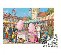 Il Weekend Market Cotton Candy Drift Puzzle in Legno Impermeabile DIY Puzzles Da 1000 Pezzi Regali Per Adulti Divertenti Giochi Educativi