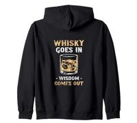 Il Whisky Entra La Saggezza Esce Bevitore Bere Felpa con Cappuccio