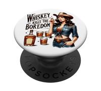 Il whisky uccide l'atmosfera da cowboy della noia PopSockets PopGrip Adesivo
