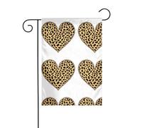 Il YYHWHJDE Thorny leopardo stampa doppio amore cuore Immagine dimensioni precise di questa bandiera da giardino è 30,5 x 45,7 cm, che è un rapporto dorato accuratamente progettato. Si adatta