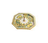ILAB Orologio da parete in ceramica decorata a mano da ceramisti siciliani di Santo Stefano di Camastra limoni art 24