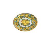 ILAB Piatto medio in ceramica decorata a mano da ceramisti siciliani di Santo Stefano di Camastra limoni art 13