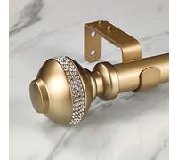 ILAISIHOME Set di aste singole decorative per tende con strass da 91,4 a 182,9 cm, confezione da 1 asta singola standard, diametro 2,85 cm lunghezza regolabile