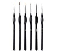 iLamdeetek 6 Pezzi Pennello da Dettaglio Fine Kit di Pennelli da Pittura,Set di Acrilico Acquerello e Pittura ad Olio per Artisti, Adulti e Bambini