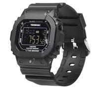 ILAME 10 ATM Resistente all'acqua Orologio da polso sportivo per nuoto e immersioni subacquee, sveglia, cronometro, timer, doppio fuso orario, calendario, formato 12 e 24 ore commutabile
