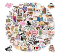 ILamourCar 100 Pezzi Leggi Il Libro Adesivi Vintage, Estetici per Bottiglia D'acqua, Laptop, Album, Diario, in Vinile Impermeabili per Adulti Adolescenti
