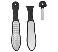 ILamourCar Lima per Piedi Professionale, Raspa Piedi in Acciaio Inox, Lime per la Cura dei Piedi a Due Facce per Rimozione Calli o Pelli Dure (Nero)