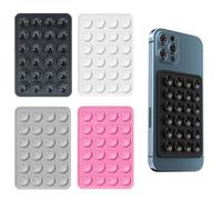 iLamvie ventosa per telefono 4-pack adatte a tutti i modelli di telefono, porta telefono antiscivolo per selfie e video, hands-free, durevole e facile da usare(Nero, bianco, grigio, rosa)