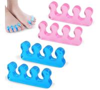 iLamvie 4 pezzi separatori dita piedi,divaricatore dita piedi,separatori per dita dei piedi per pedicure, divisori per unghie lavabili ripetibili, separatore dita piede per smalto