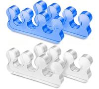 iLamvie 4 pezzi separatori dita piedi,divaricatore dita piedi,separatori per dita dei piedi per pedicure, divisori per unghie lavabili ripetibili, separatore dita piede per smalto