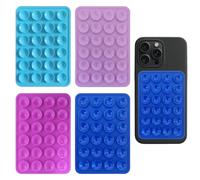iLamvie ventosa per telefono 4-pack adatte a tutti i modelli di telefono, porta telefono antiscivolo per selfie e video,hands-free,durevole e facile da usare(Blu profondo,blu cielo,rosa,rosso rosa)