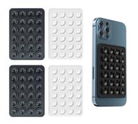 iLamvie ventosa per telefono 4-pack adatte a tutti i modelli di telefono, porta telefono antiscivolo per selfie e video, hands-free, durevole e facile da usare(2 Nero+2 bianco)