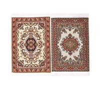 iLAND Accessori per casa delle bambole in scala 1:12, in miniatura per mobili della casa delle bambole, tappeti intrecciati, 15 x 10 cm, 2 pezzi (profumo)