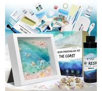 iland, set fai da te per adulti e creativi, set di resina UV con lampada per arte marina e fai da te, set fai da te, decorazione costiera, regali fai da te per adolescenti romantici