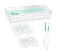 ILantule 400 pz scovolino interdentale,spazzolino interdentale,spazzolino interdentale in silicone, pulizia facile ed efficace tra i denti(400 pz)